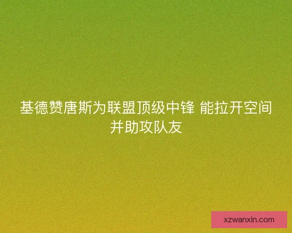 基德赞唐斯为联盟顶级中锋 能拉开空间并助攻队友