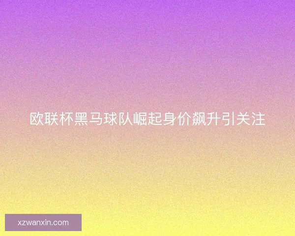 欧联杯黑马球队崛起身价飙升引关注